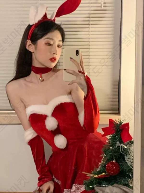 산타걸 코스프레 이벤트 눈사람 크리스마스의상 루돌프 섹시 - 상세 이미지 3