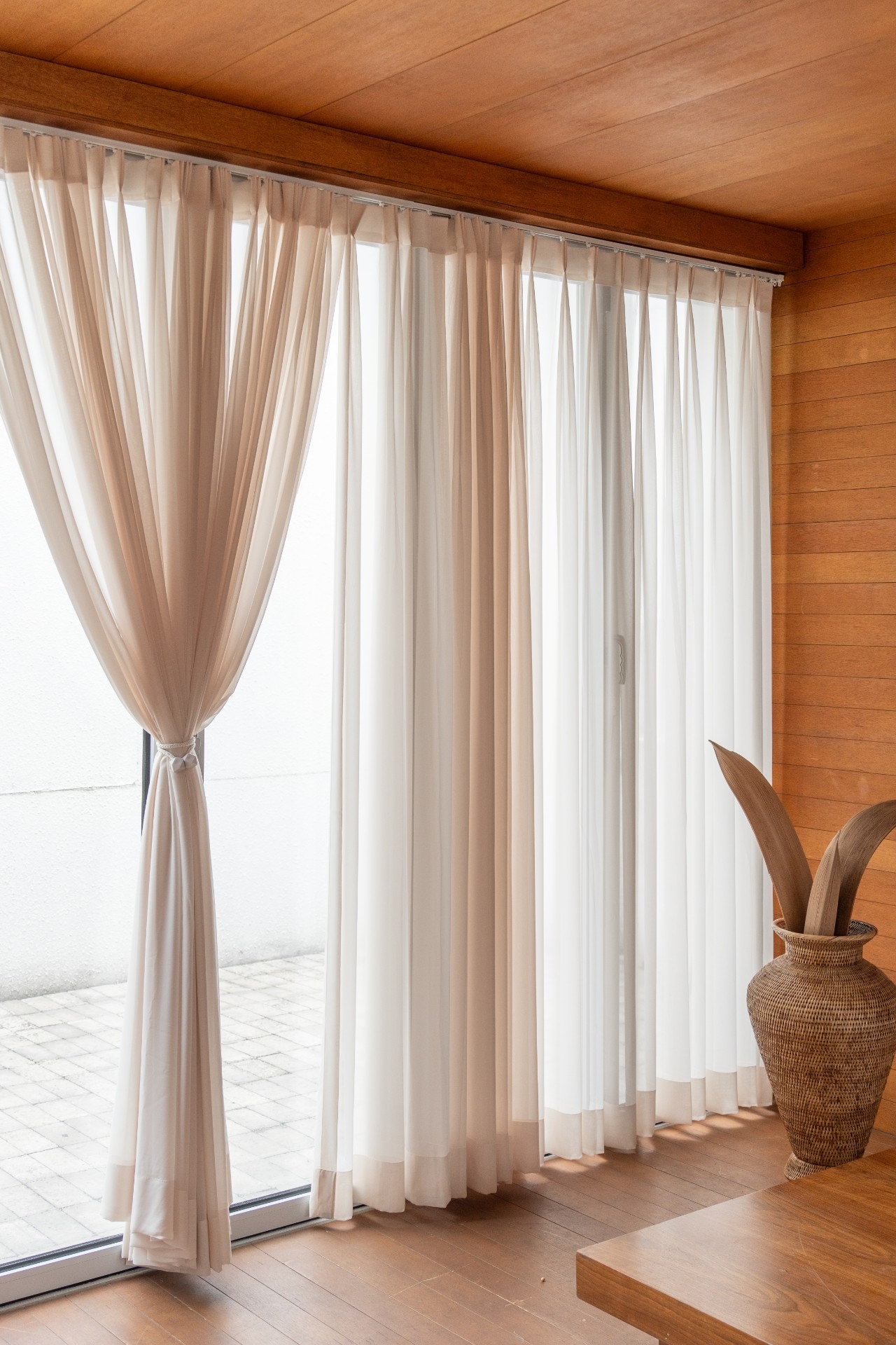 차르르 나비주름 쉬폰커튼 베이지 그레이 블랙 3 Color 세로 250CM