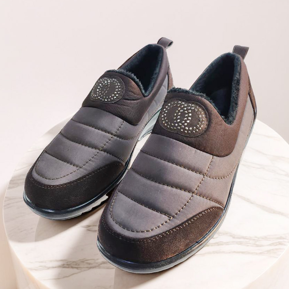 패딩 슬립온 겨울 털 운동화 할머니 털신 3411