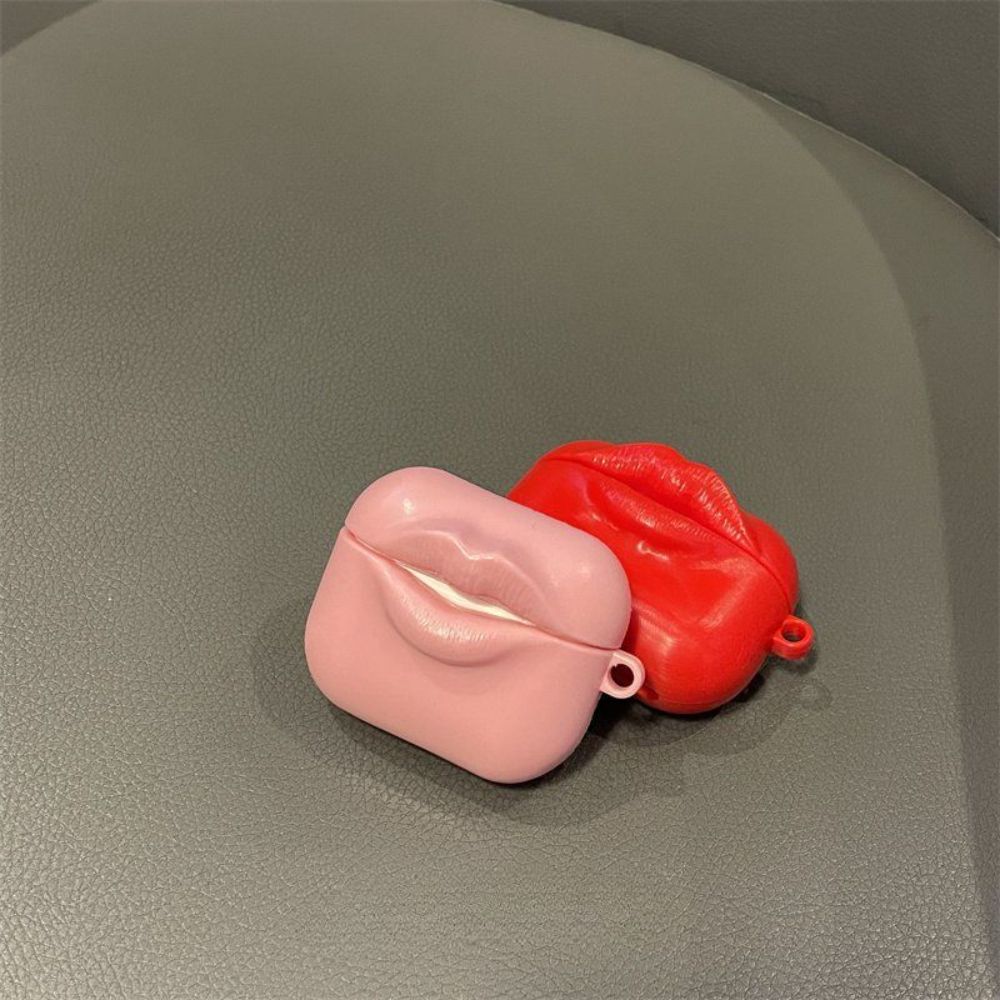 에어팟 4세대 이어폰 케이스 입체 입술 보호 커버 빨간색 Apple AirPods Pro pro2세대 - 상세 이미지 2