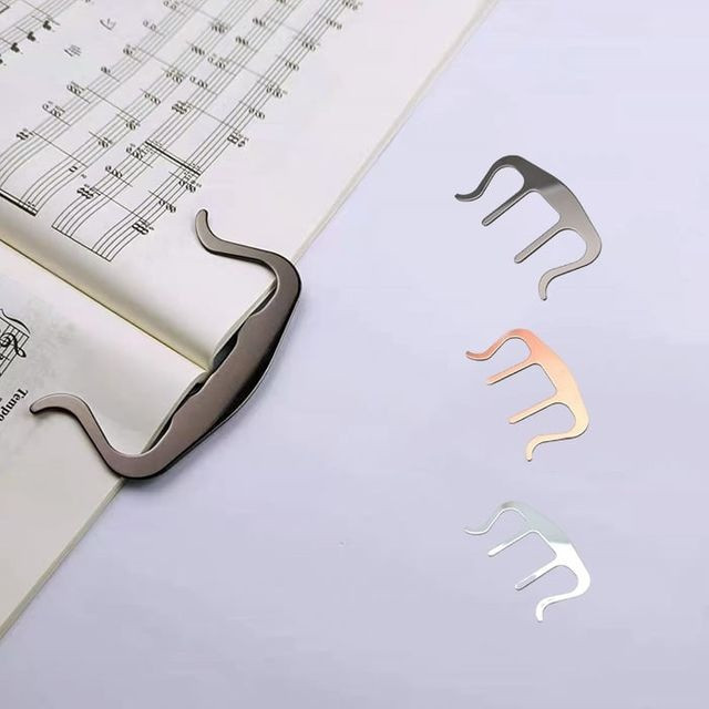독서 고정 클립 북마크 피아노 건반 모양 스틸 재질 - 상세 이미지 3