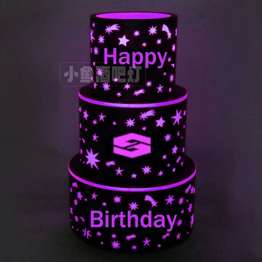 LED 케이크 모형 대형 클럽 생일 파티 조명 장식품 40x60cm - 상세 이미지 3