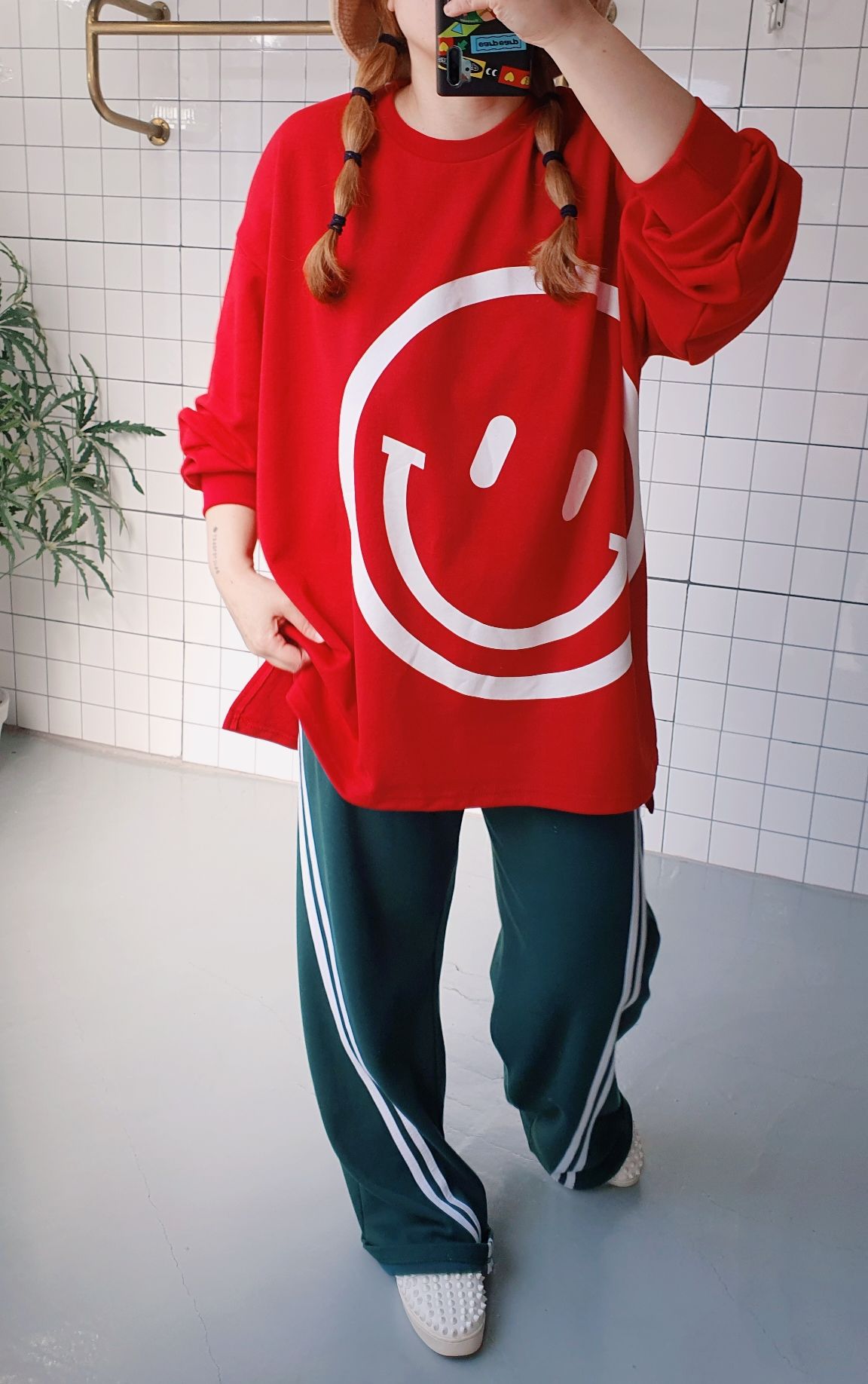 (무배) 남녀공용 스마일 박스 티셔츠 - 상세 이미지 5