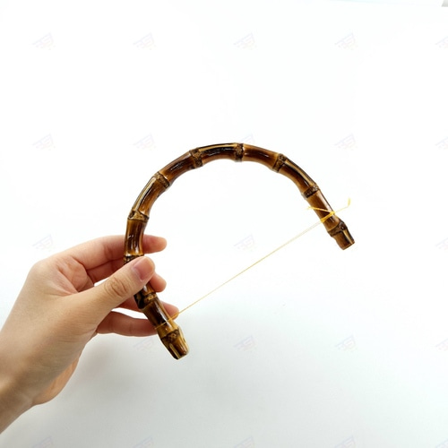 천연 대나무 손잡이 가방 백 클러치 핸드백 제작 가죽 공예 소품 - 상세 이미지 5