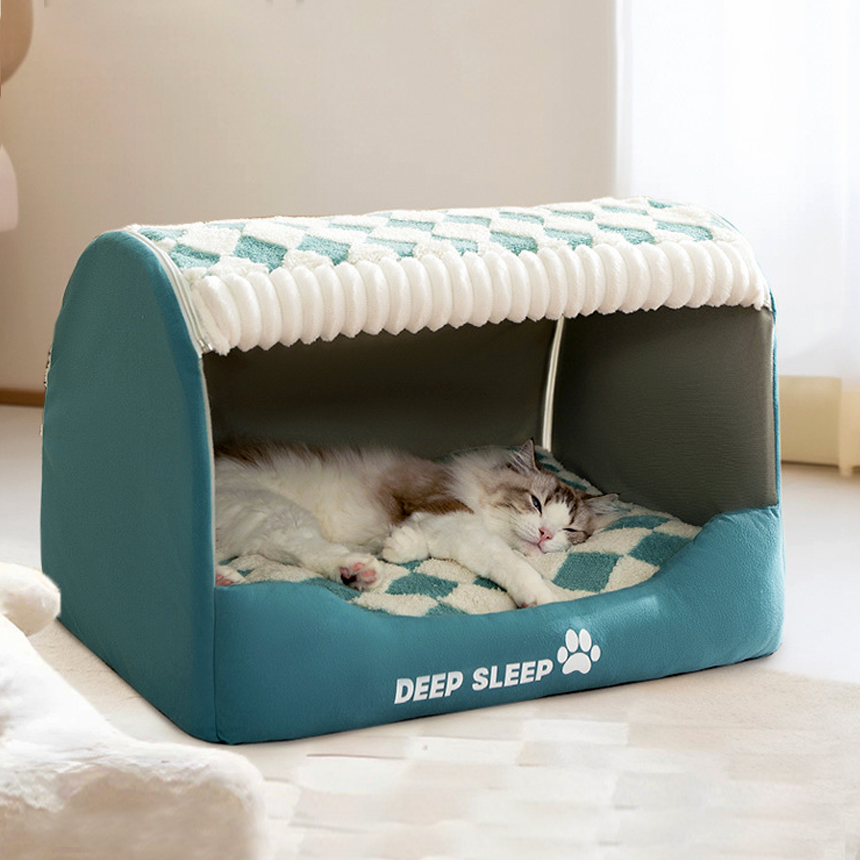 강아지 집 고양이 숨숨집 겨울 하우스 보온 텐트