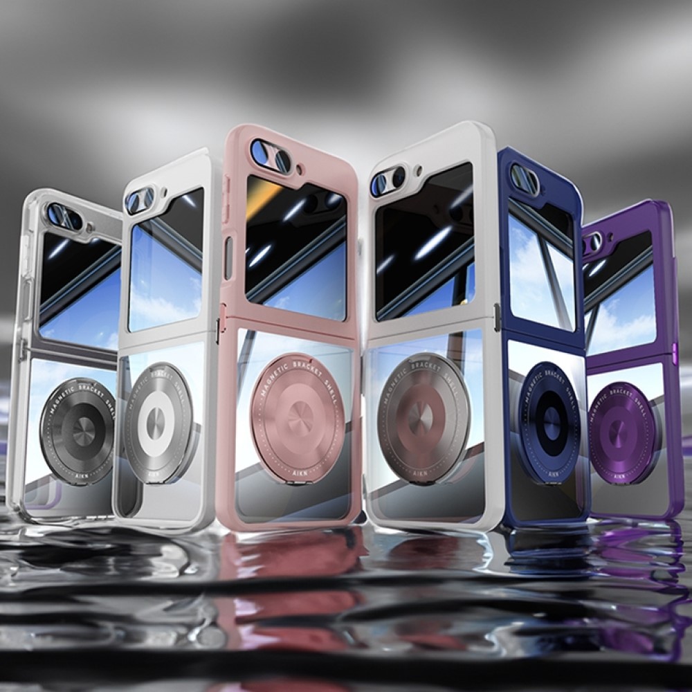 갤럭시 Z플립5 6 플로리스 투명 마그네틱 맥세이프 링 케이스