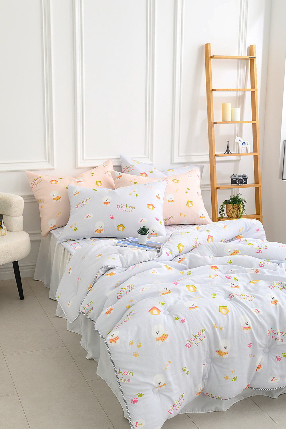 비숑 모달이불 여아 공주 초등학생 간절기 어린이이불 세트