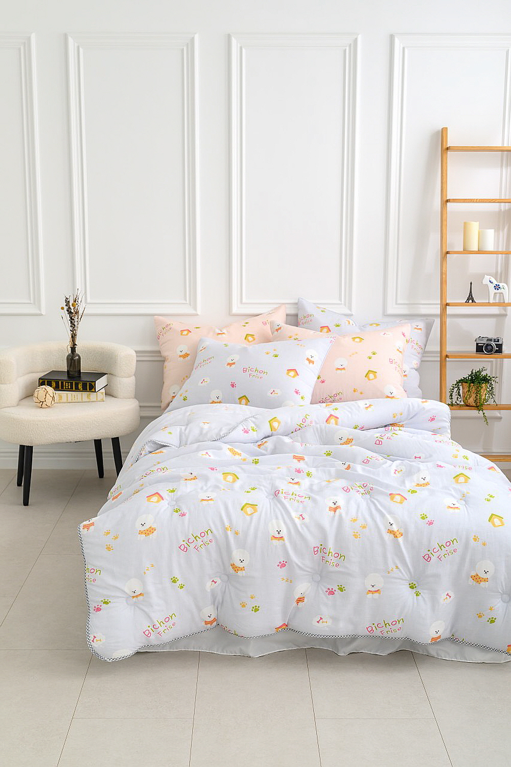 비숑 모달이불 여아 공주 초등학생 간절기 어린이이불 세트