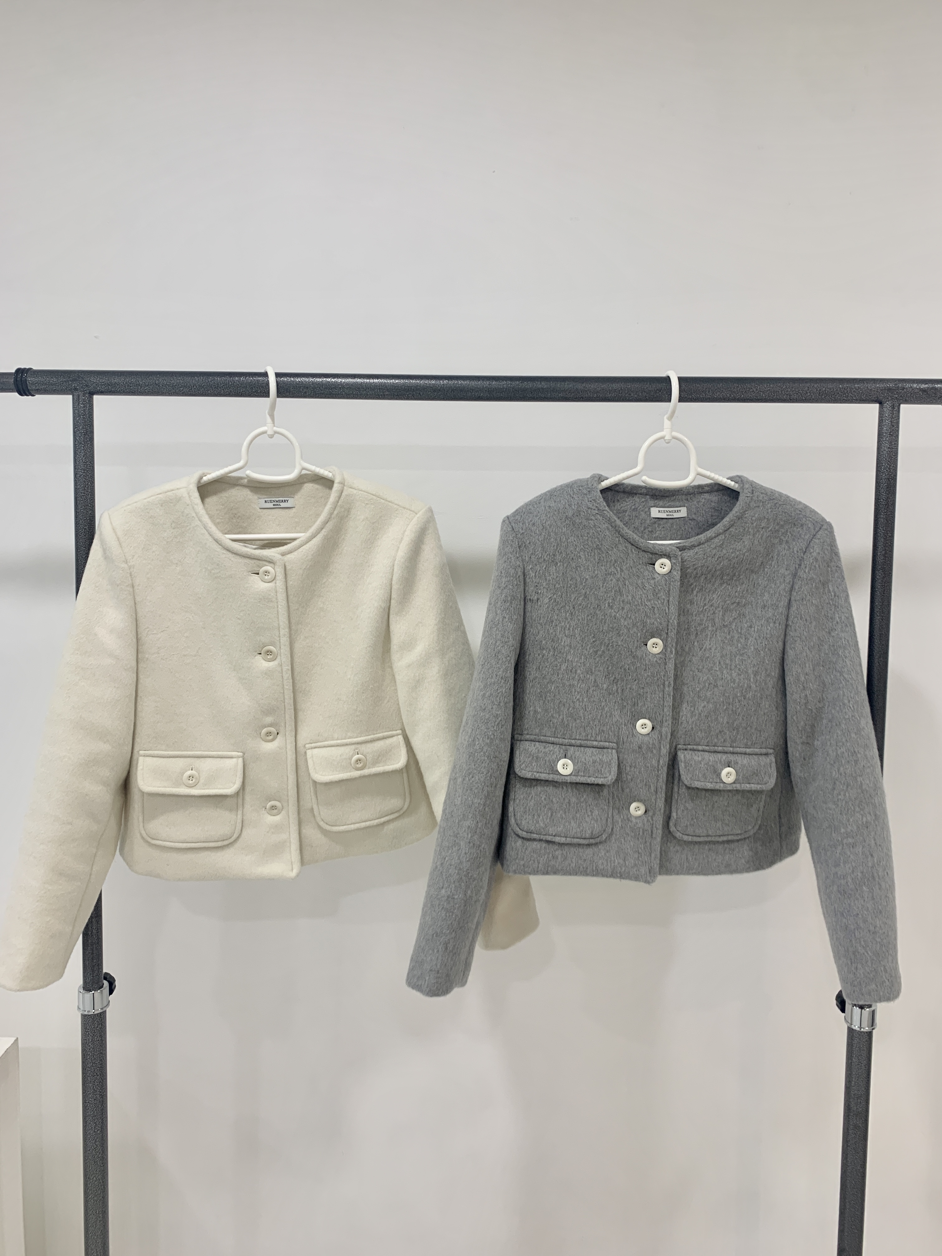 [☃️MADE/🩷당일발송] 뮤어 울 브러쉬 코트 자켓, 누빔 안감 겨울 자켓 상세 이미지 70