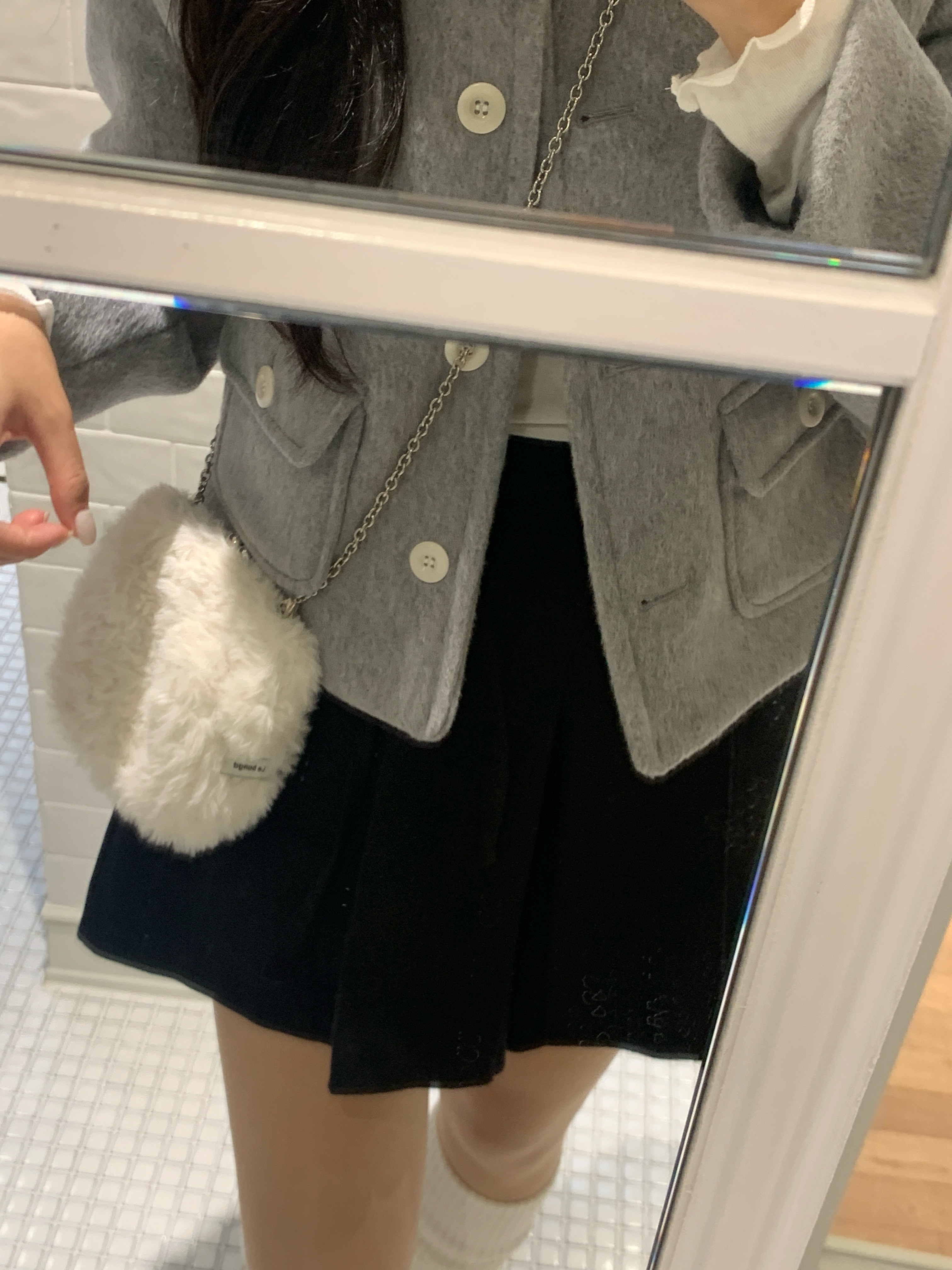 [☃️MADE/🩷당일발송] 뮤어 울 브러쉬 코트 자켓, 누빔 안감 겨울 자켓 상세 이미지 45
