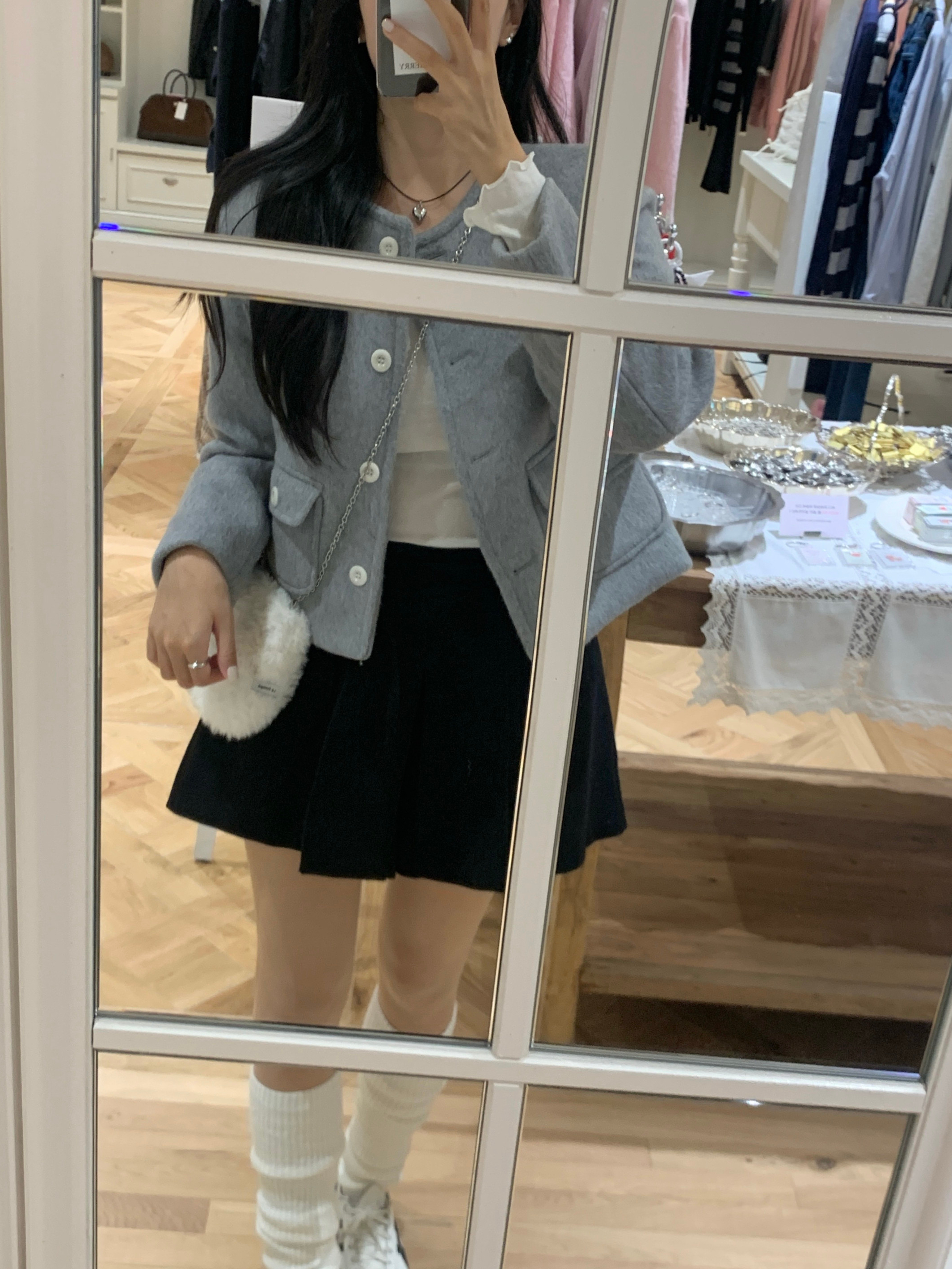 [☃️MADE/🩷당일발송] 뮤어 울 브러쉬 코트 자켓, 누빔 안감 겨울 자켓 상세 이미지 60