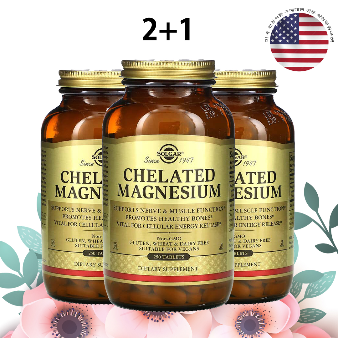 솔가 킬레이트 마그네슘 400mg 킬레이티드 250정, 3개 - 상품 이미지