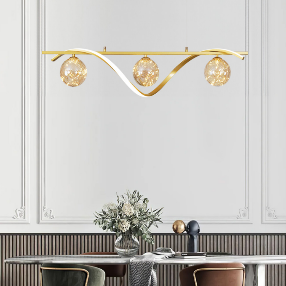 6인식탁등 LED 펜던트 조명 유리 4인 식탁등 블랙