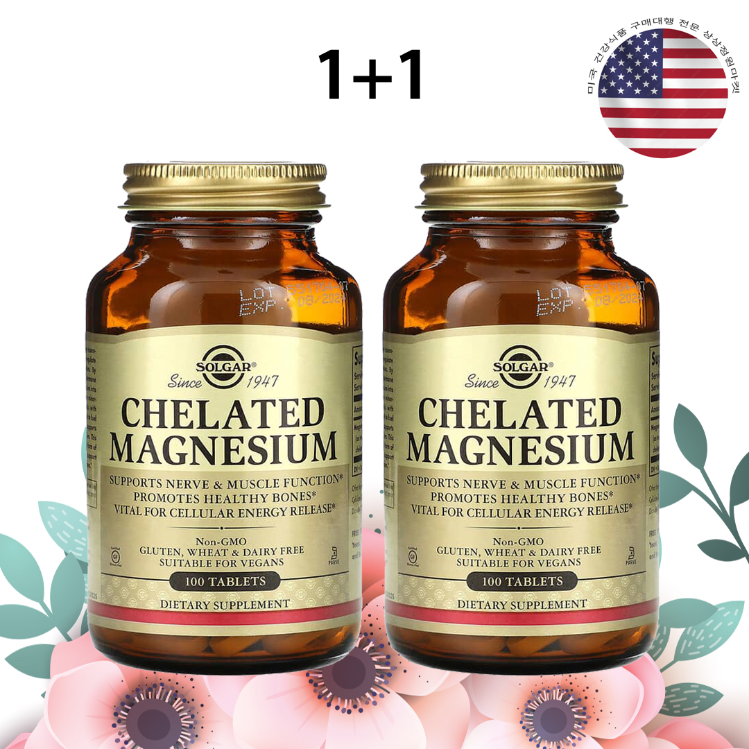 솔가 킬레이트 마그네슘 400mg 킬레이티드 100정, 2개 - 상품 이미지