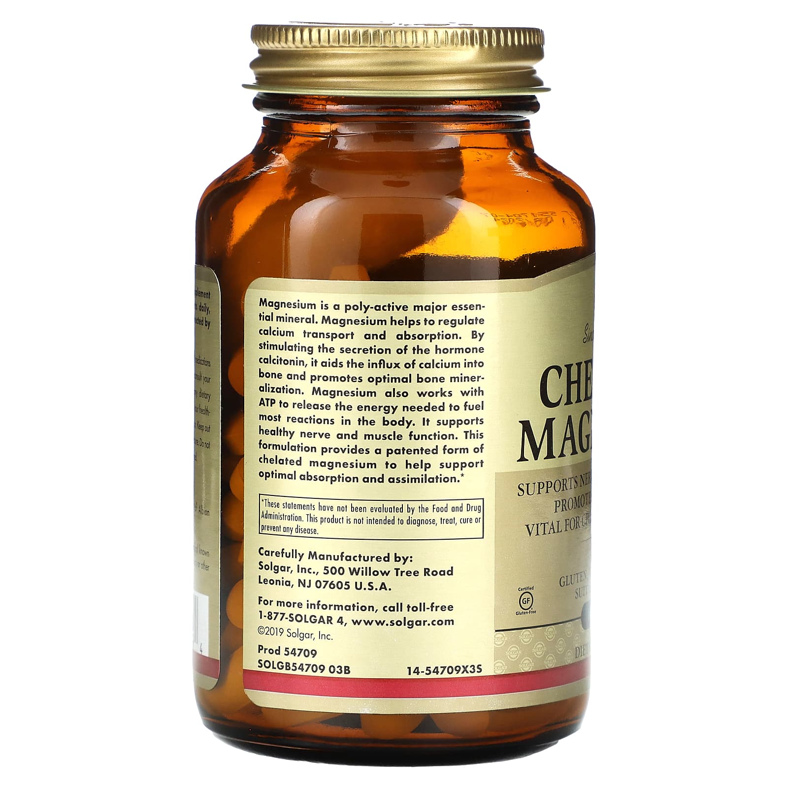 솔가 킬레이트 마그네슘 400mg 킬레이티드 100정, 1개 - 상세 이미지 3