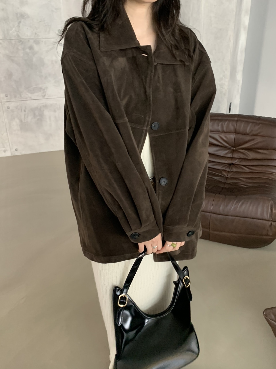 돈피 싱글 하프 스웨이드 자켓 2colors 상세 이미지 2