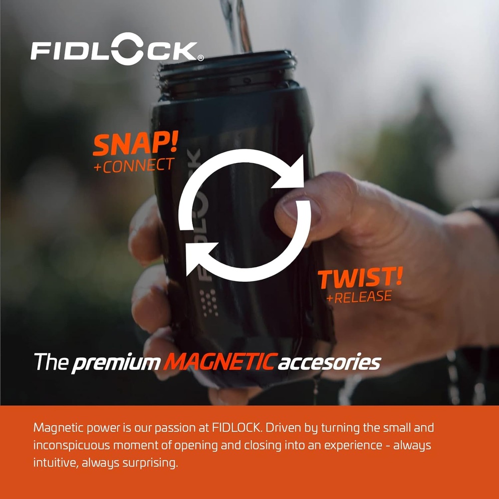 FIDLOCK 트위스트 병 450ml 누수 방지 자전거 물병 자석 거치대 블랙 이미지 6