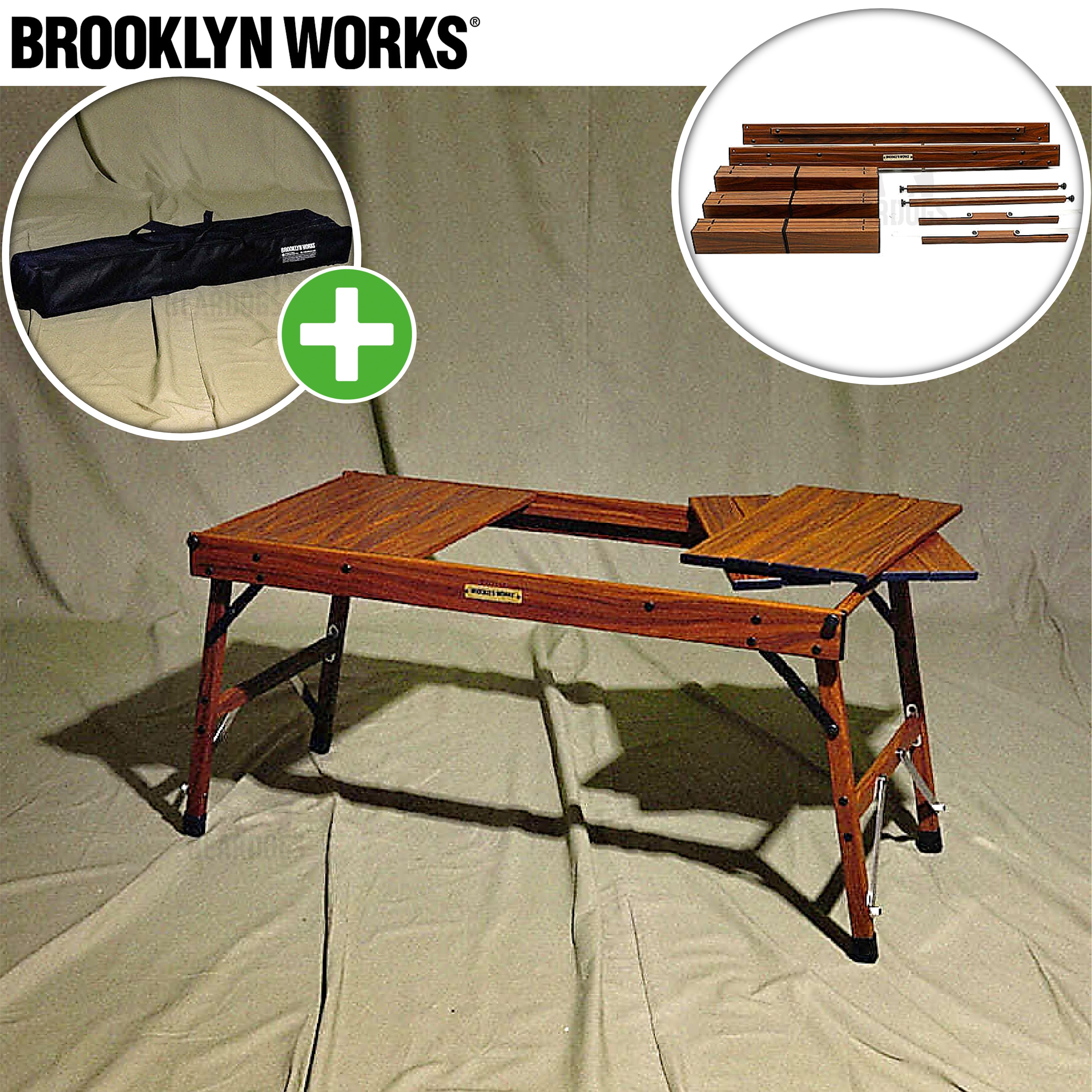 브루클린웍스 테이블 igt 폴딩 알루미늄 브라운 플레이트 플랫 버너 호환