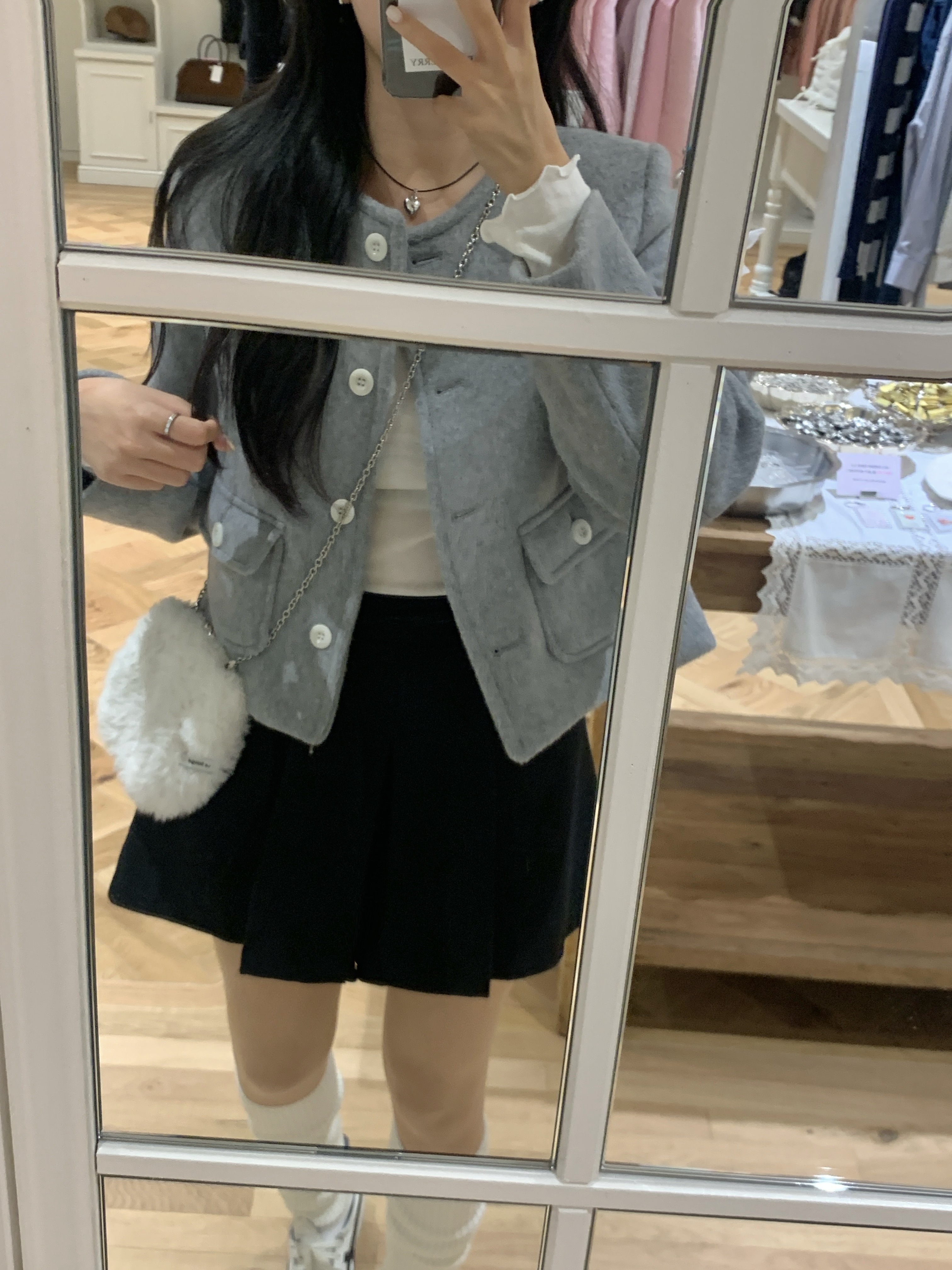 [☃️MADE/🩷당일발송] 뮤어 울 브러쉬 코트 자켓, 누빔 안감 겨울 자켓 상세 이미지 61