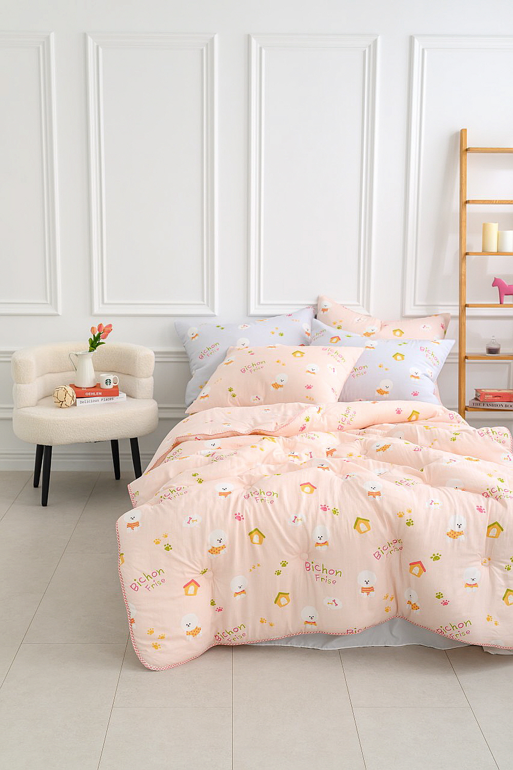 비숑 모달이불 여아 공주 초등학생 간절기 어린이이불 세트