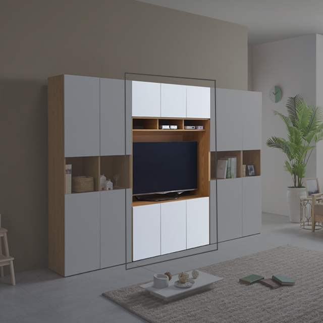 모노 월플렉스 시스템 거실장세트(47인치 내맘대로구성) 1200tv장세트