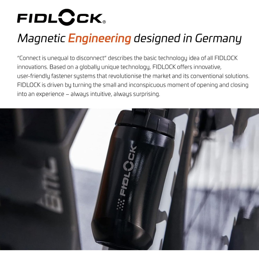 FIDLOCK 트위스트 병 450ml 누수 방지 자전거 물병 자석 거치대 블랙 이미지 7
