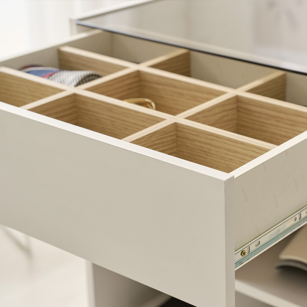 엔터드 옷 서랍장 드레스룸 아일랜드 모듈수납장 550mm, 4단, 화이트