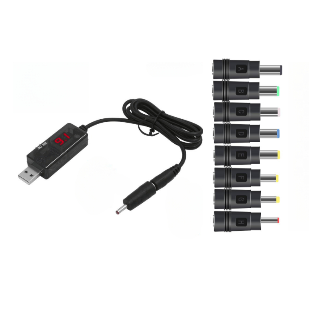 오토크루 승압 전원 컨버터 케이블 젠더 USB 5V to 9V/12V DC 8종 TL84 - 상품 이미지