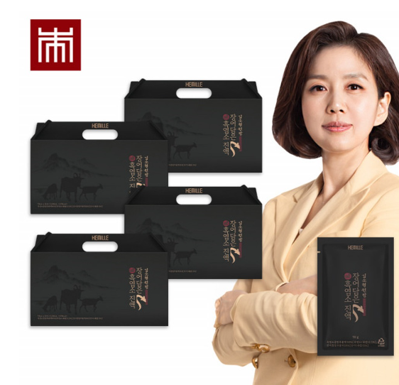 김소영 흑염소진액 염소즙 효능 어린이 순우리 장어담은 30포x4박스 - 상품 이미지