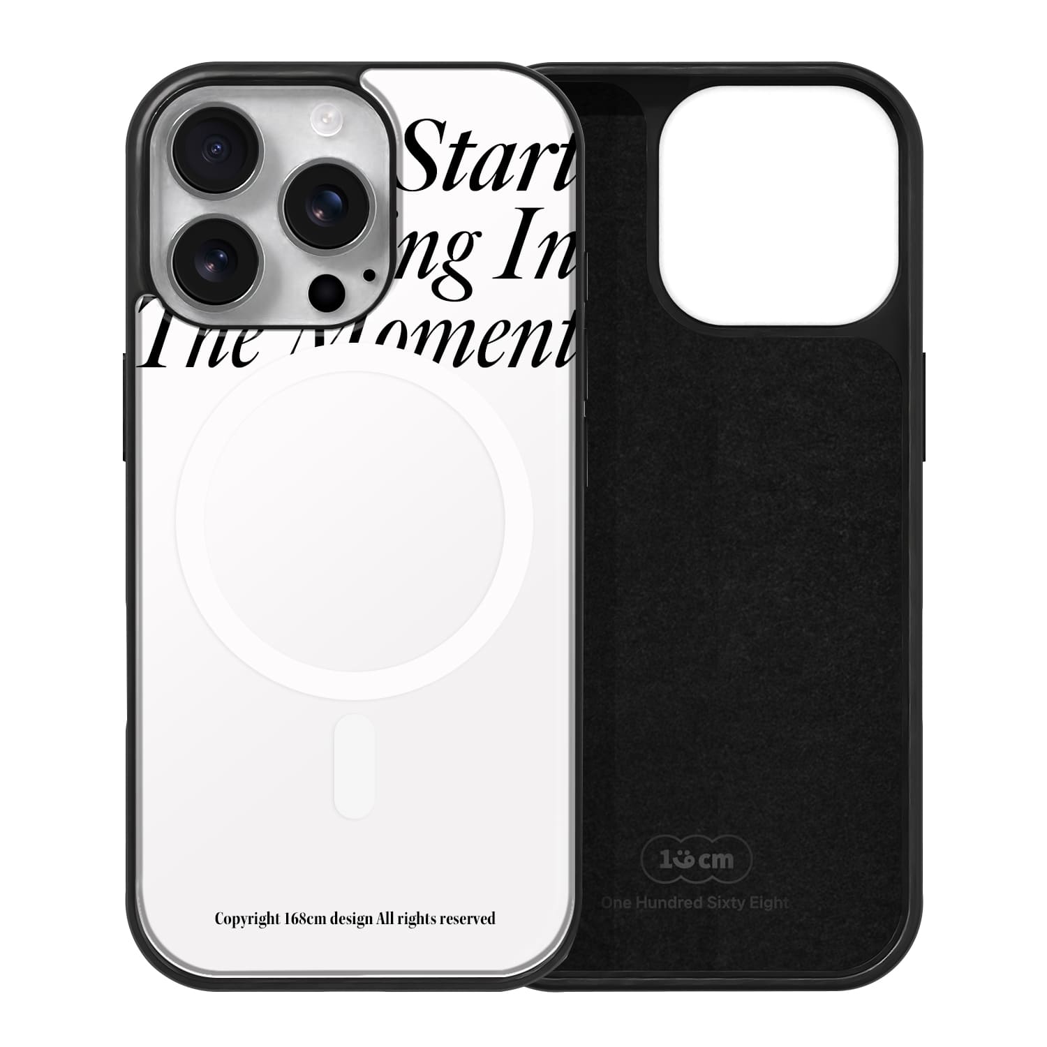 아이폰15 프로 케이스 맥세이프 하드 스웨이드 Start Living 화이트 - 상품 이미지