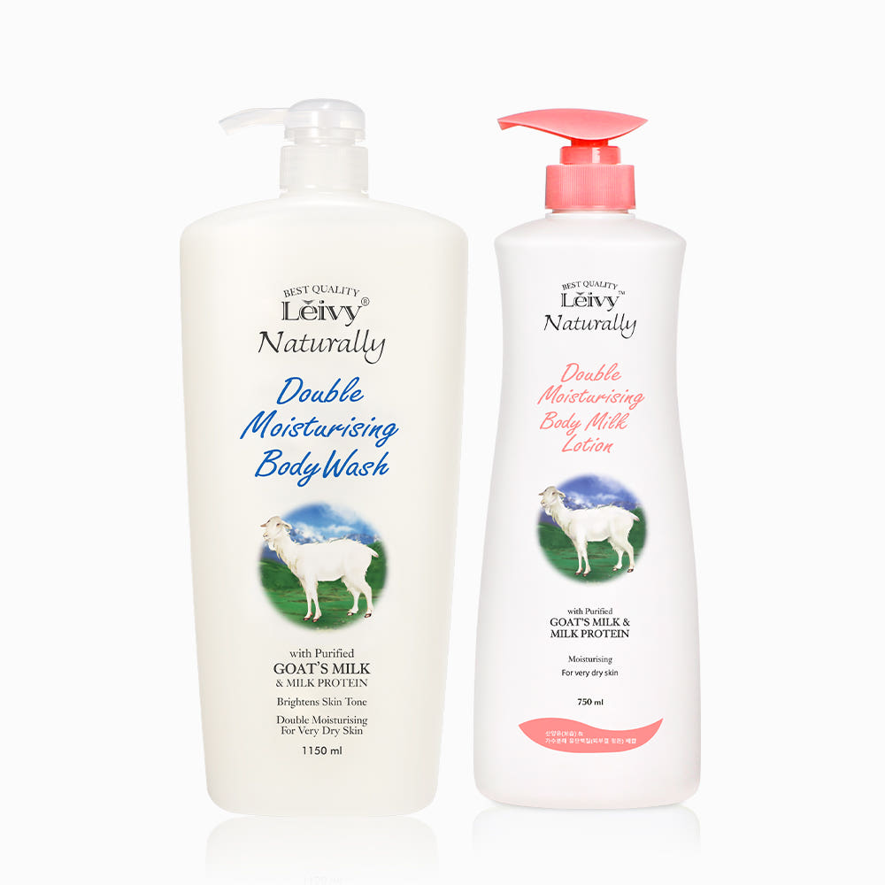 레이비 LEIVY 레이비 산양유 바디워시 1150ml+바디로션 750ml 2종 세트