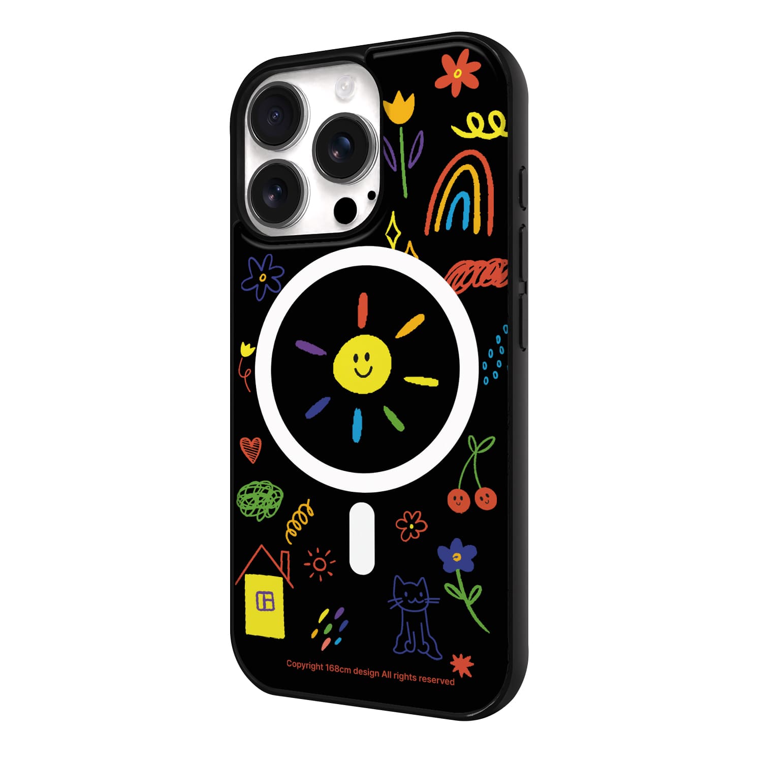 아이폰15 프로 맥세이프 케이스 자석 스웨이드 스케치북 블랙 - 상세 이미지 3