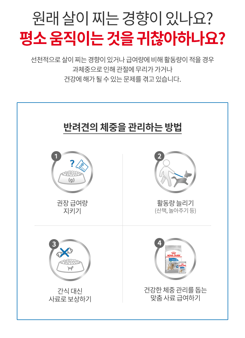 로얄캐닌 독 미니 라이트 웨이트케어, 1kg, 1개 - 상세 이미지 5