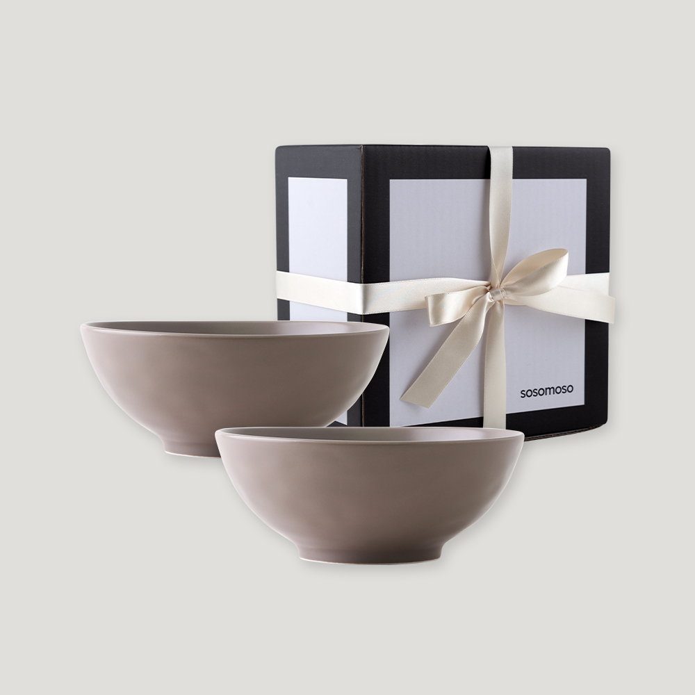 소소모소 너울 면기 2P 홈세트 우동 라면 그릇 선물 세트 (3colors) - 상세 이미지 3
