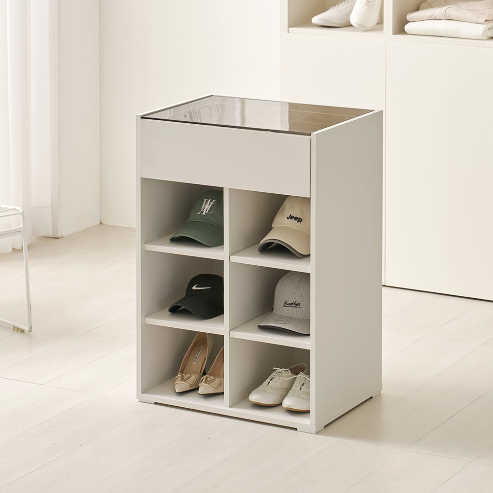 엔터드 옷 서랍장 드레스룸 아일랜드 모듈수납장 550mm, 4단, 화이트