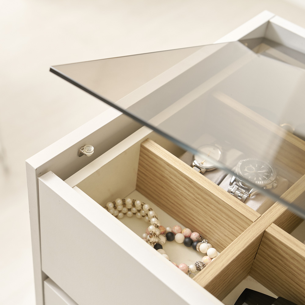 엔터드 옷 서랍장 드레스룸 아일랜드 모듈수납장 550x400x780mm, 4단, 화이트