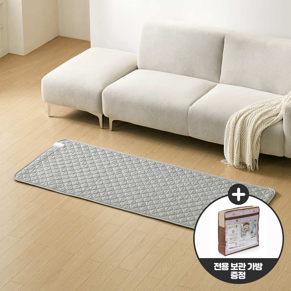 곰표한일전자 무자계 전기요 자기장 안심 워셔블 캠핑 온열전기매트 퓨어그레이 미니싱글