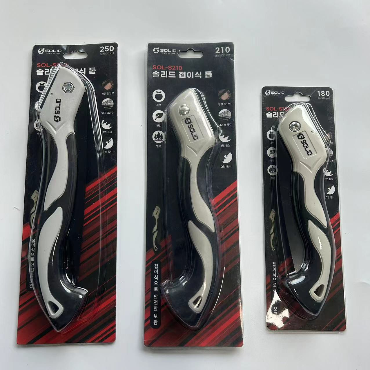 솔리드 접톱 접이식톱 미니 전지톱 쇠톱 실톱 줄톱 목공용 나무 가지치기 SOL-S250 이미지 3