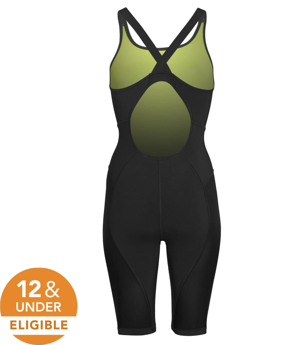 스피도 여성 뱅퀴셔 니스킨 테크수트 반신 선수 수영복 Speedo Black - 상세 이미지 3