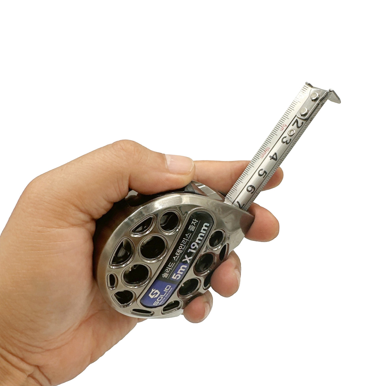 솔리드 5m 휴대용 줄자 스테인리스 스텐