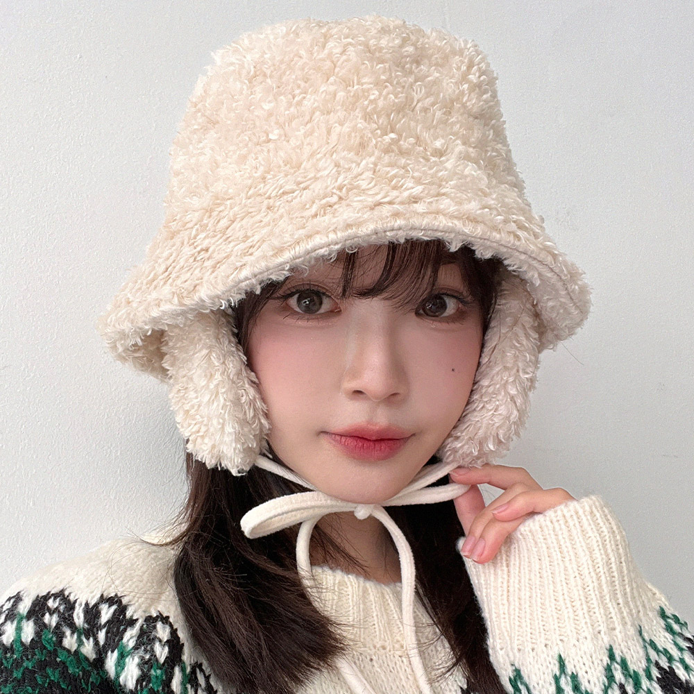 양털 퍼 털 귀달이 귀도리 벙거지 군밤 겨울 방한 한파 스키장 보온 버킷햇 트루퍼햇 - 상세 이미지 2