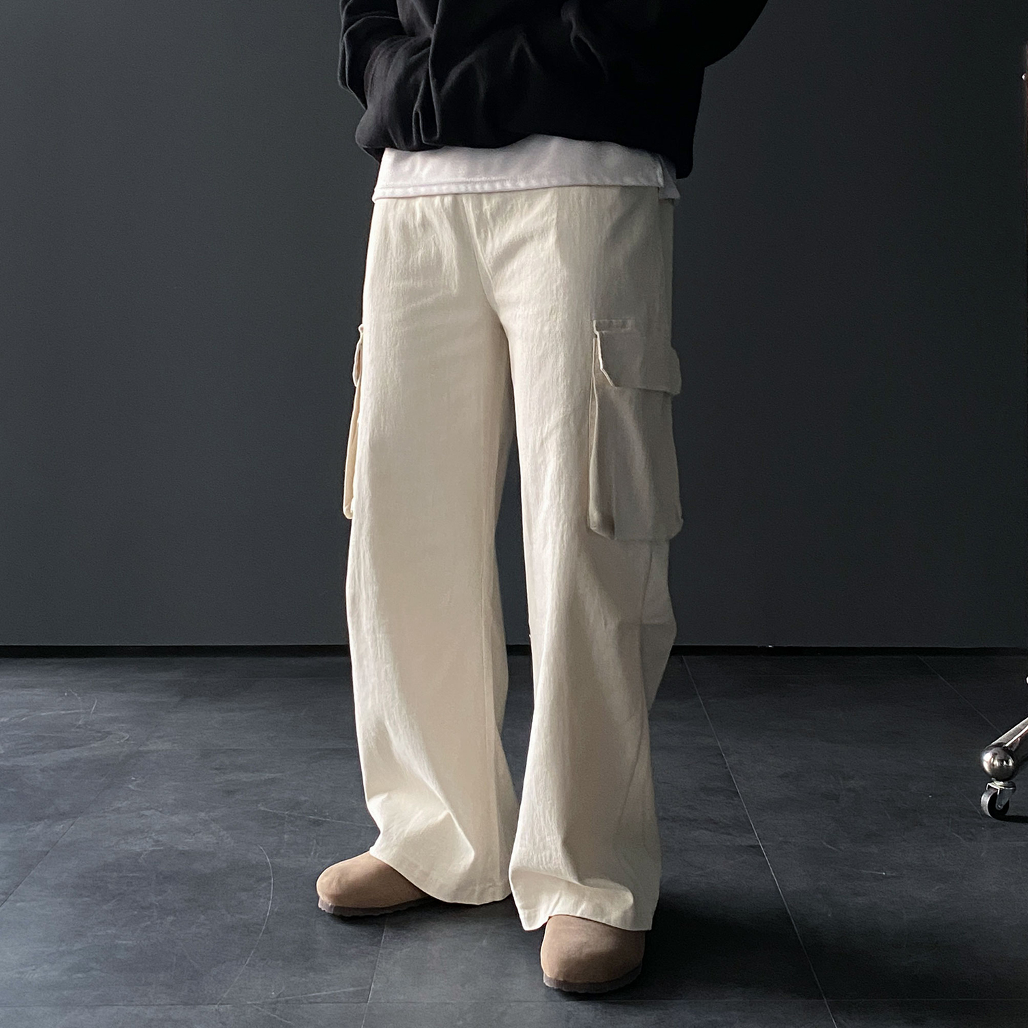 1+1 와이드카고팬츠 남자카고바지 퍼티그팬츠 - 상세 이미지 4