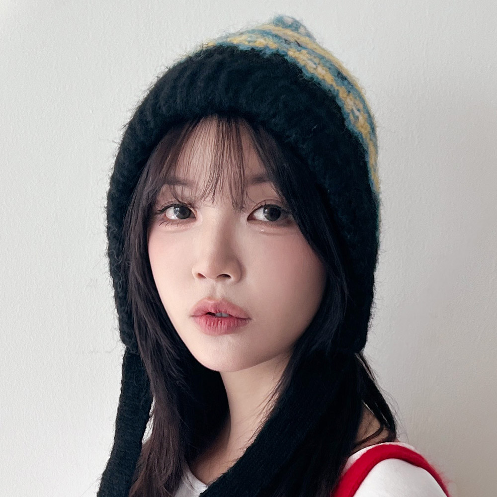 노르딕 털 귀달이모자 방한 니트 귀도리 한파 스키장 군밤 겨울모자 이미지 6