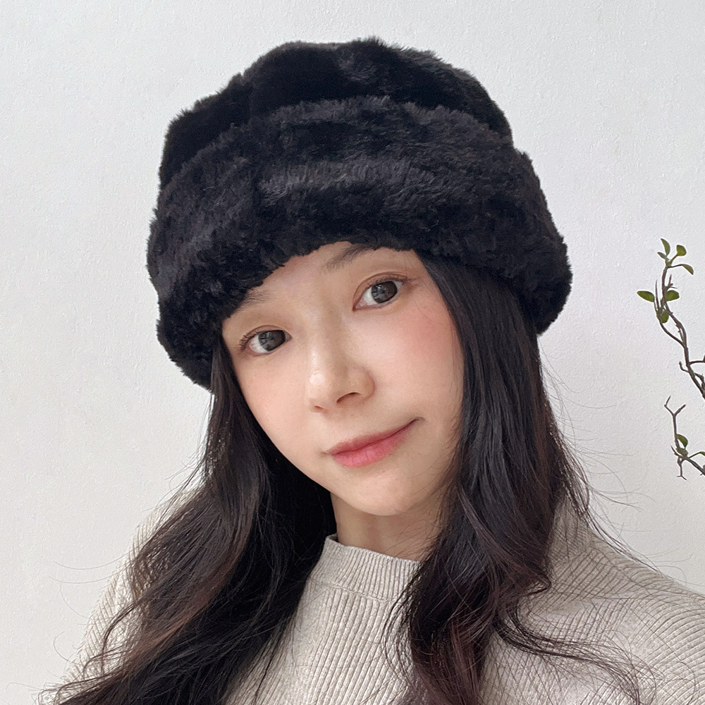 밍크 퍼 와치캡 털 비니 방한모 숏 겨울 레옹 모자 이미지 8