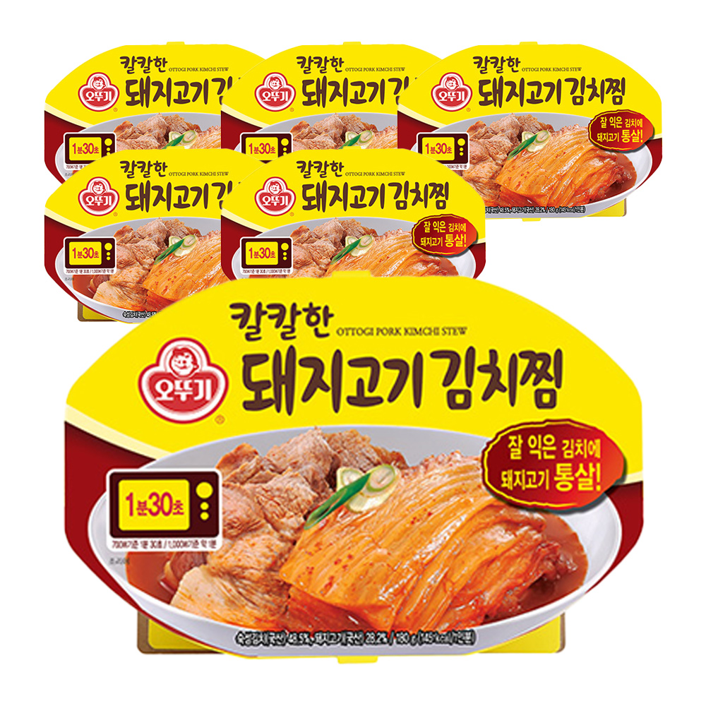 오뚜기 칼칼한 돼지고기김치찜 렌지 180g 6개 외 1종 - 상품 이미지