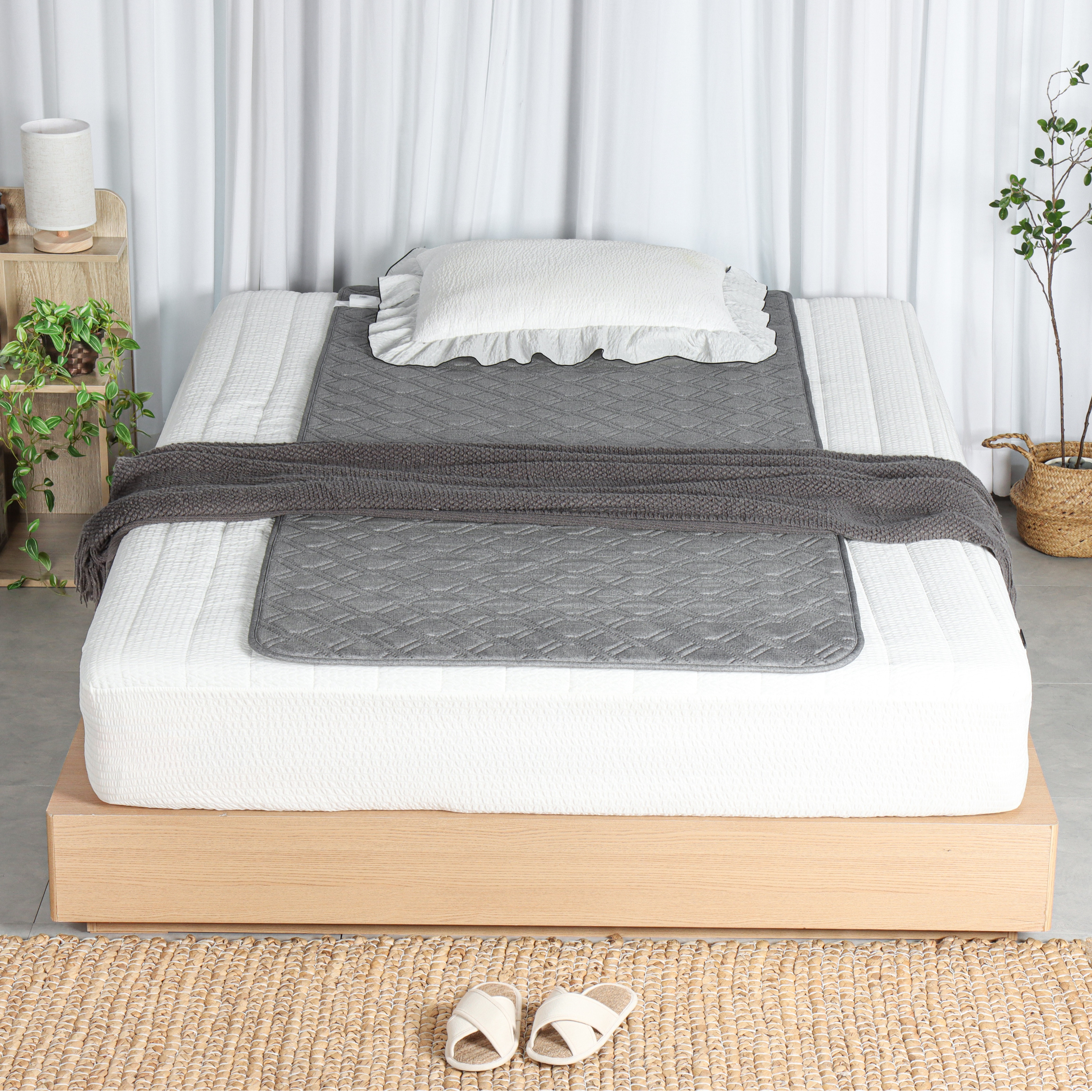 한일온열기 전기방석 쇼파 전기 매트 탄소 카본 온열매트 그래핀 소파 장판 4인용, 55x190cm, 딥멜란지