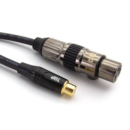 HDTOP 국산 제작 RCA 암 TO XLR 암 케이블 1M HT-TP562