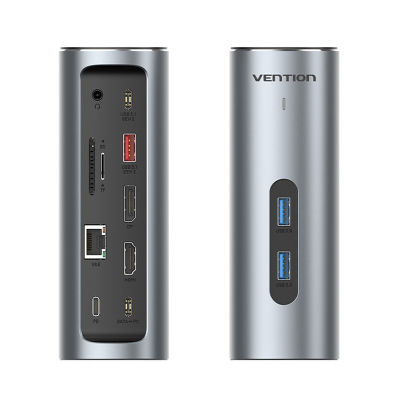 벤션 8K C타입 멀티 허브 HDMI DP MST 수직 도킹스테이션 TPO