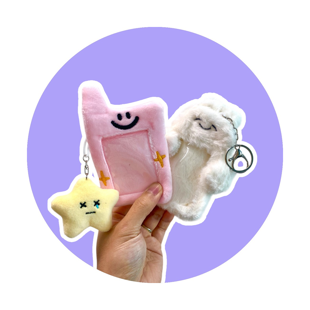 털 포카홀더 포카 키링 포토카드 케이스 동물 고양이 강아지 토끼 푸딩 - 상세 이미지 3