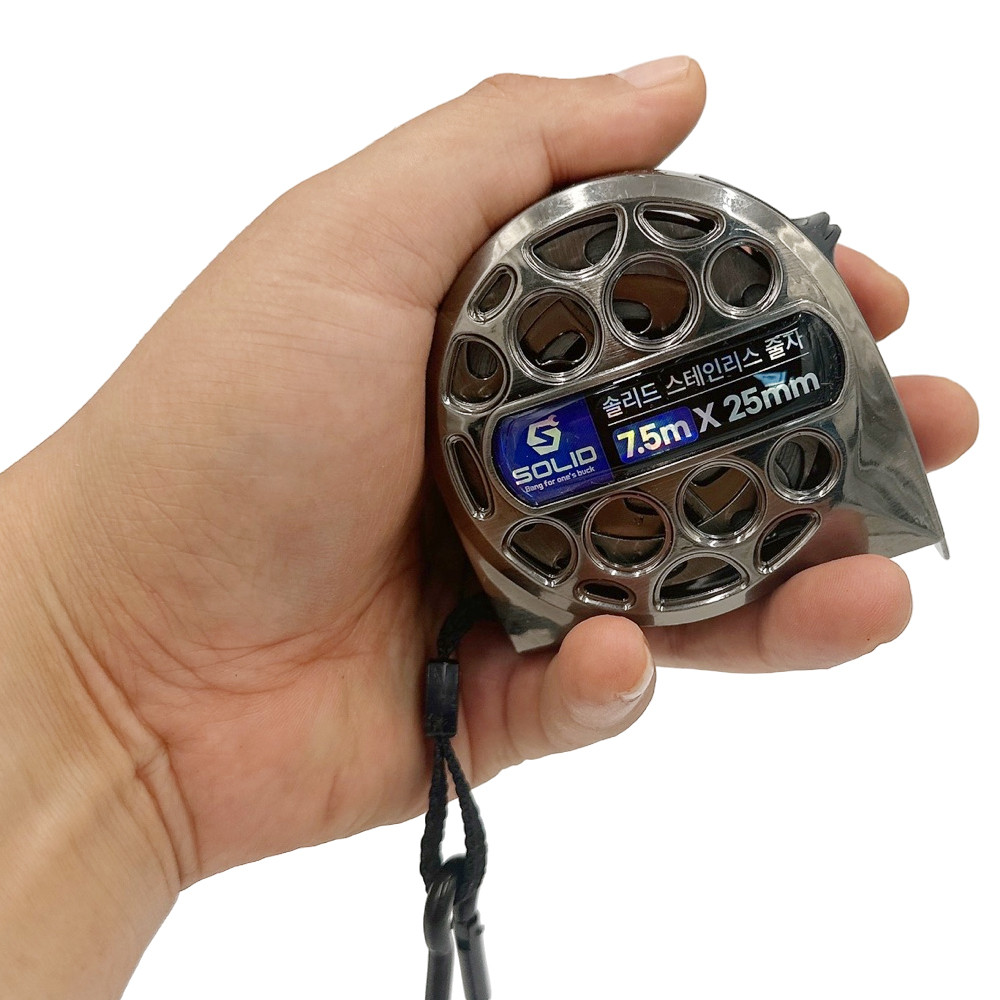 솔리드 5m 휴대용 줄자 스테인리스 스텐